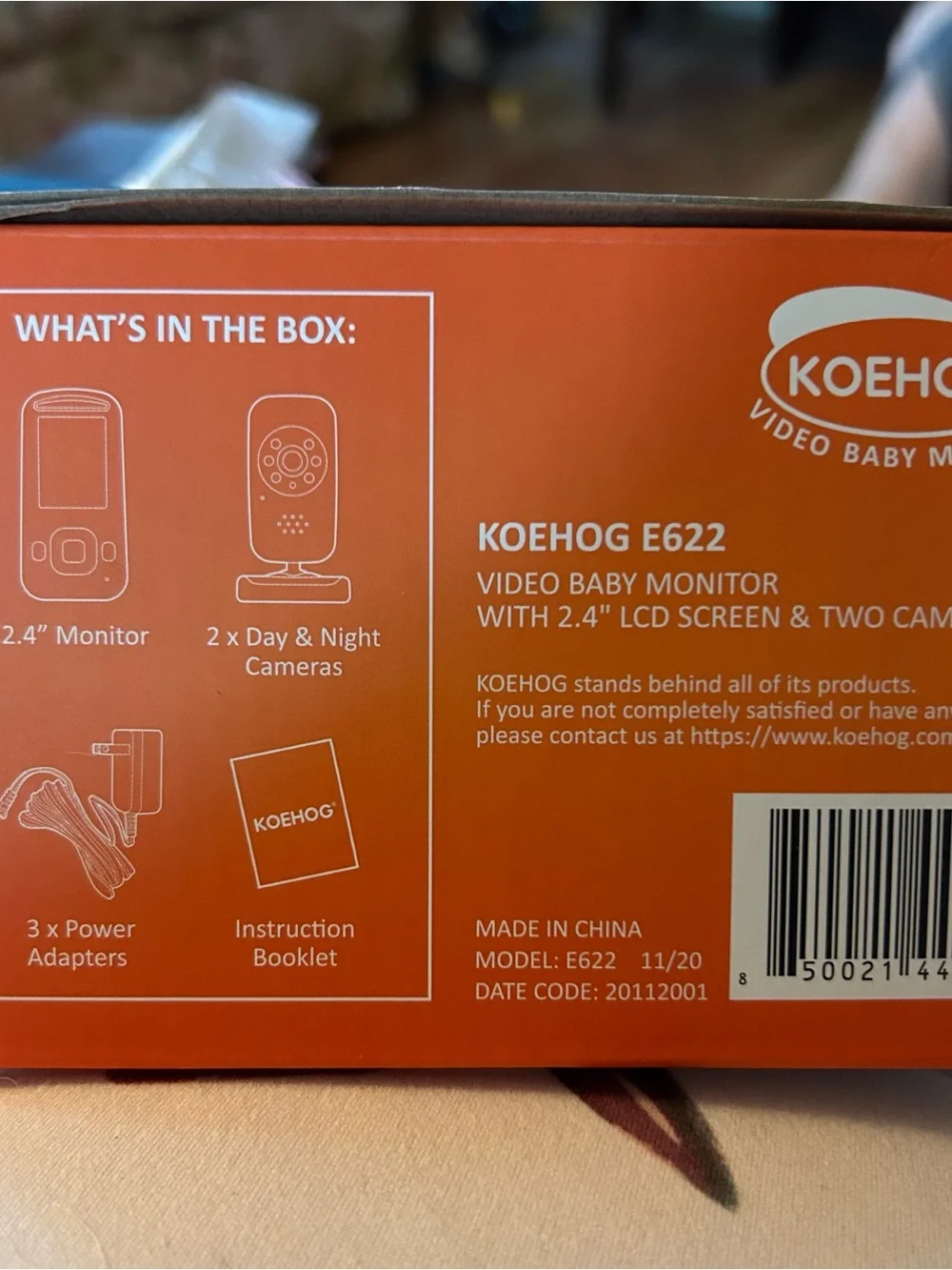 NEW Koehog White 2-Camera Video Baby Monitor System